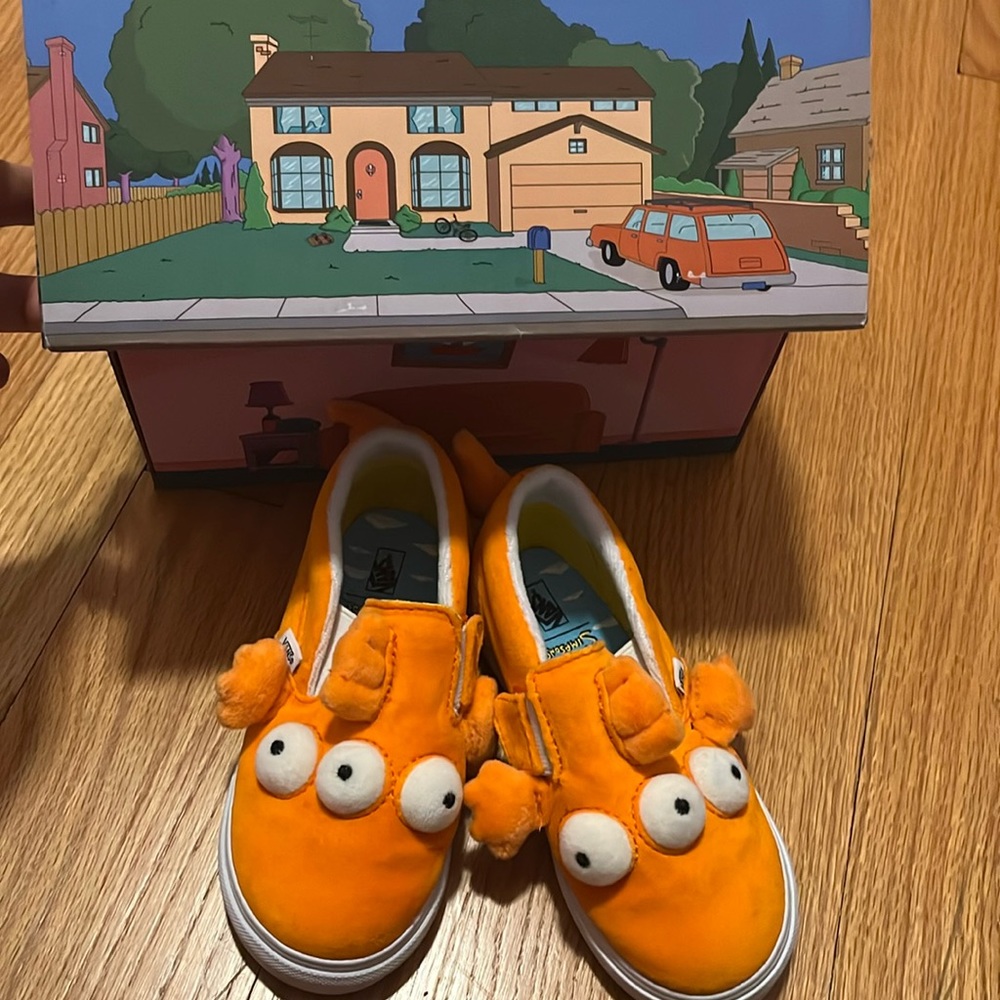 Vans- The Simpsons Fish Blinky Slip-On- size 9T